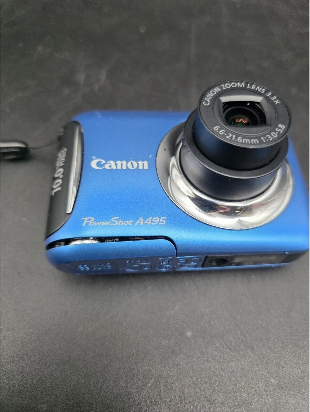 Canon PowerShot A495 10.0MP Digital Camera Blue Tested Read